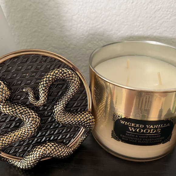 Wicked Vanilla Woods Candle with Gold Snake Lid 2024 - Picture 2 of 5